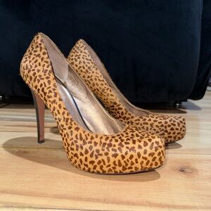 BCBG cheetah heels